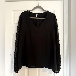 Black long sleeved blouse